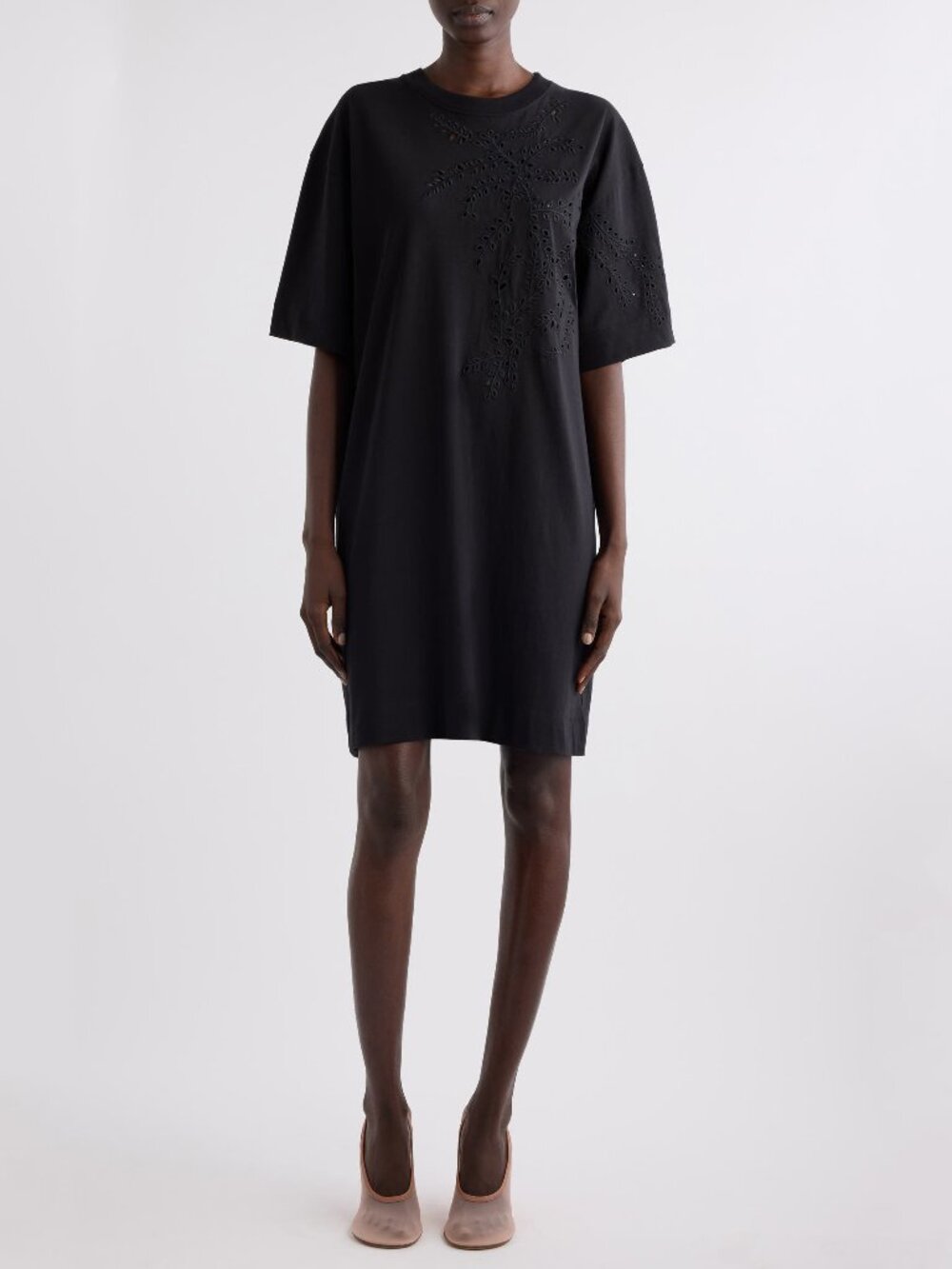 Dries Van Noten Hegelson Eyelet T-Shirt in Black - sz M